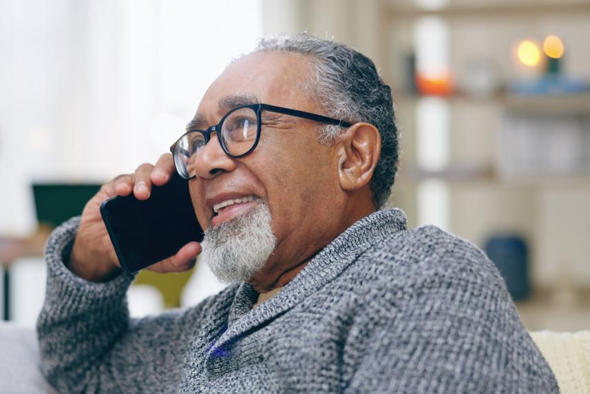 Man talking on phone